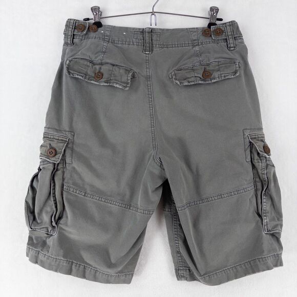 American Eagle Cargo Shorts Mens 30 Army Green Longer Length Next Level Flex - Picture 7 of 11